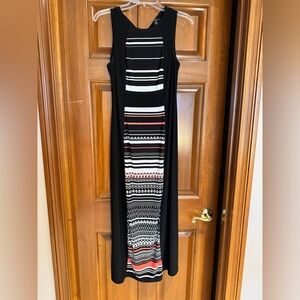 R&K Black and White Patterned Maxi Dress